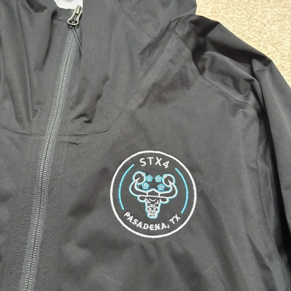 The North Face DryVent Jacket Mens Medium Black Hooded Rain Shell Amazon STX4